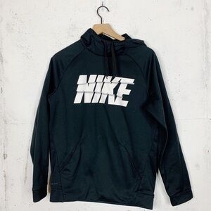 Nike Dri Fit Black Pullover Hoodie Hooded Sweatshirt Size Small